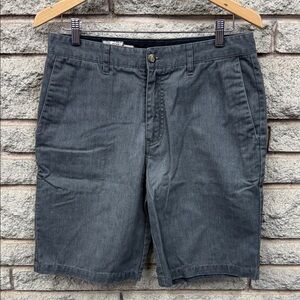 Volcom Men's Charcoal Gray Flat Front Shorts